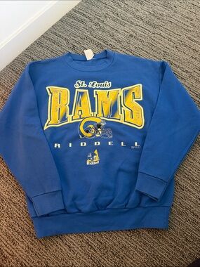 Riddell St. Louis Rams Vintage Blue Crewneck Sweatshirt